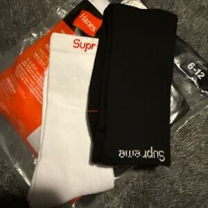 Supreme Athletic Socks in Black and White